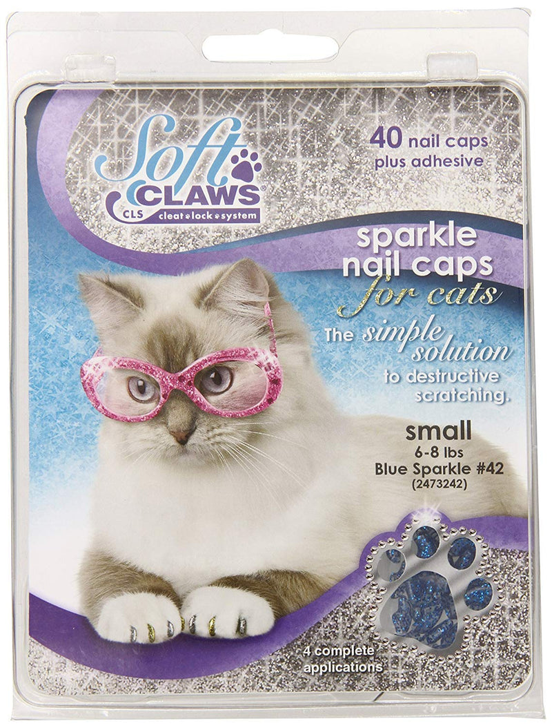 [Australia] - Feline Soft Claw Nail Caps S Blu Sprk 