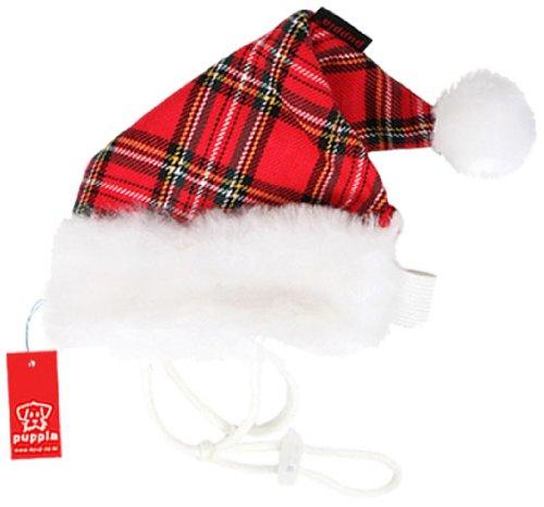 [Australia] - Puppia Santa Claus Hat CHECKERED RED Large 