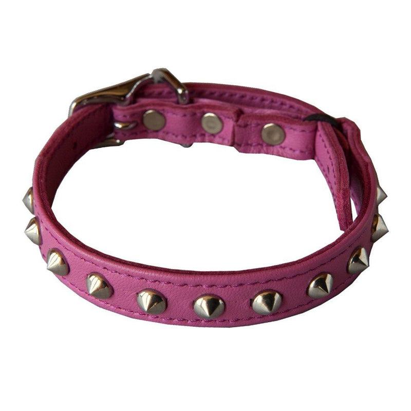 [Australia] - Kitty Planet Outlaw Pink Studded Leather Safety Cat Collar 