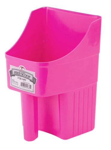 [Australia] - LITTLE GIANT Plastic Enclosed Feed Scoop (Hot Pink) Heavy Duty Durable Stackable Feed Scoop with Measure Marks (3 Quart) (Item No. 153850) 