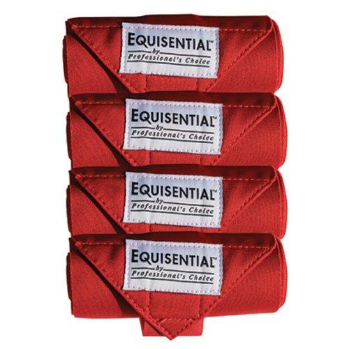 Equisential by Professionals Choice Equine Standing Bandage Wrap Value Pack, Set of 4 (Universal Size) Crimson Red - PawsPlanet Australia