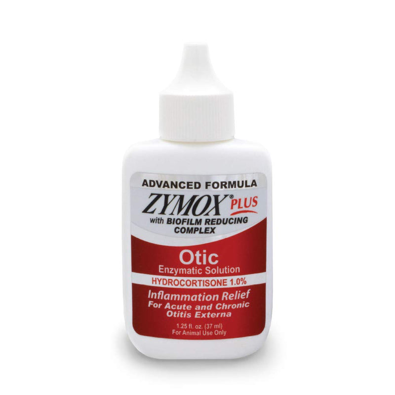 ZYMOX Otic Plus Ear Solution | The Only No Pre-Clean Once -a-Day Dog and Cat Ear Solution | Natural Enzyme Formula | Veterinarian Recommended | Patented Enzyme Formula | Contains Hydrocortisone for Co - PawsPlanet Australia