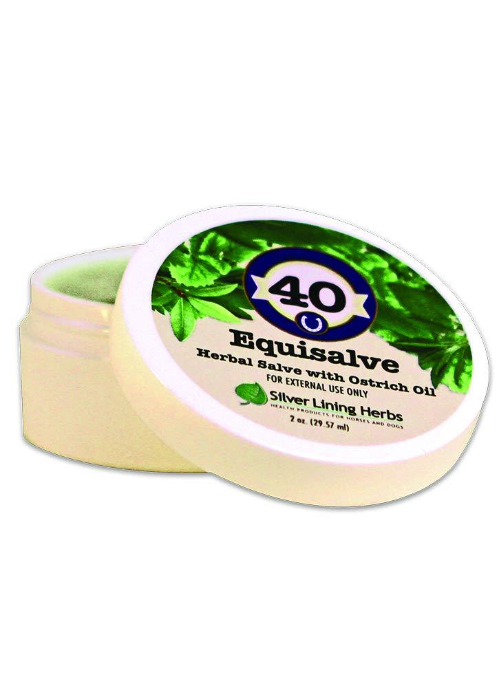 Silver Lining Herbs 40 Equisalve - Natural Horse Salve - Herbal Gall Salve for Horses - Contains Ostrich Oil for Skin Health & Joint Pain - Equine Pain Relief - PawsPlanet Australia
