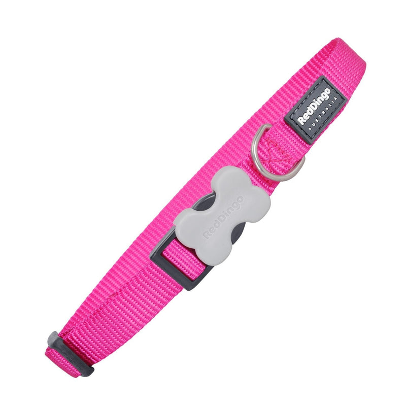 [Australia] - Red Dingo Plain Black Dog Collar s Hot Pink 