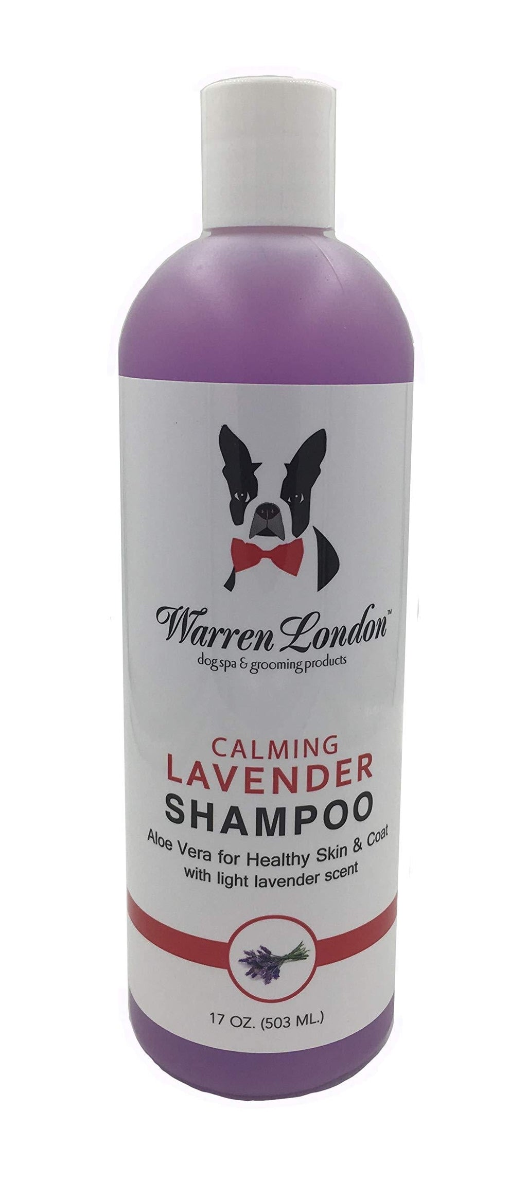 [Australia] - Warren London Calming Lavender Pet Shampoo w/Aloe Vera, Vitamins, Coconut - 17oz & 1 Gallon Sizes - Made in USA 17 Ounce 