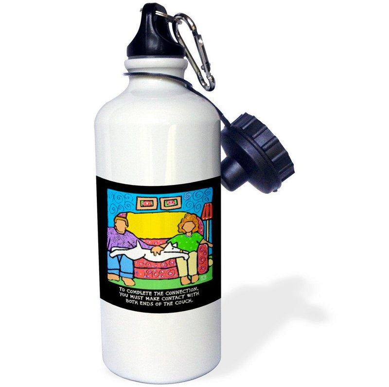 [Australia] - 3dRose wb_36693_1"Dog Circuit, Cartoon Dogs, Dogs, Dog, Funny Dogs, Puppies. Pets, Funny Pets, Animals" Sports Water Bottle, 21 oz, White 