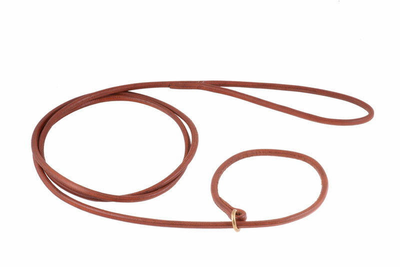 [Australia] - Alvalley Round Leather Lead for Dogs Thickness 3/16 in x Large 6ft Tan 