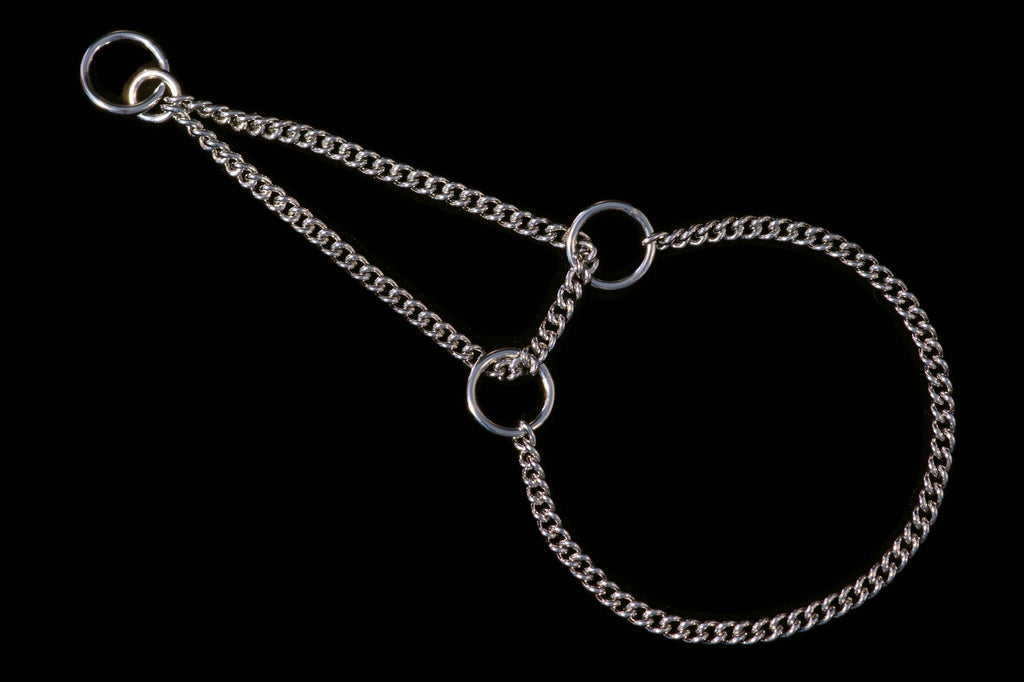 [Australia] - Alvalley Martingale Chain Show Collar for Dogs Thickness 1.2 mm x 14 in Chrome Plate 