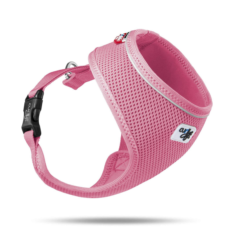 [Australia] - Curli Basic Harness Air-Mesh Dog Harness Pet Vest Adjustable Step-in Light Harness S Pink 