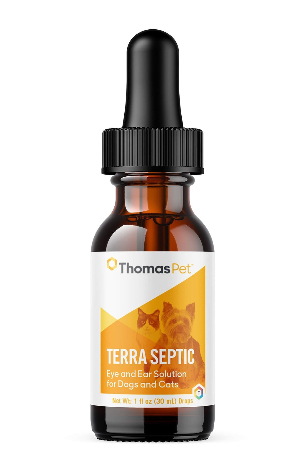 Thomas Pet Terra Septic - Silver Solution for Dogs & Cats - Helps with Seasonal Allergies, Runny Eyes, & Tear Stains - (30 Milliliters) - PawsPlanet Australia