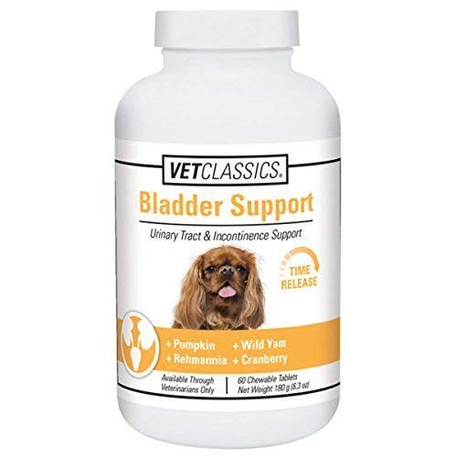 Vet Classics Bladder Support Urinary Tract & Incontinence Dog Supplement – Maintains Bladder Health for Dogs, Helps with Pet Incontinence – Soft Chews, Tablets – 60 Ct. 60 Chewable Tablets - PawsPlanet Australia