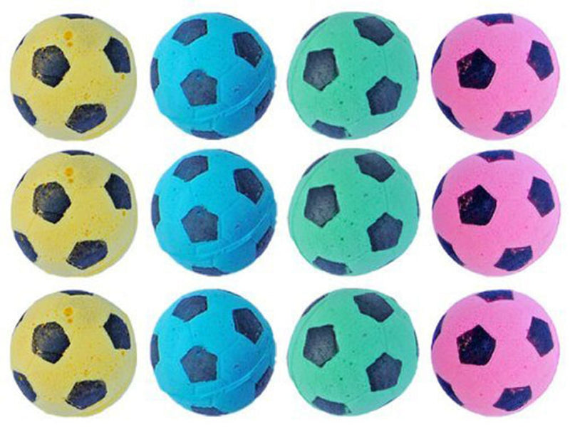 PETFAVORITES Foam Soccer Balls Cat Toys - Pack of 12 12 Pack - PawsPlanet Australia