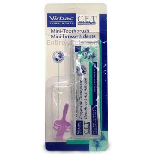 CET Toothbrush with 12gm Poultry Toothpaste, Mini - PawsPlanet Australia