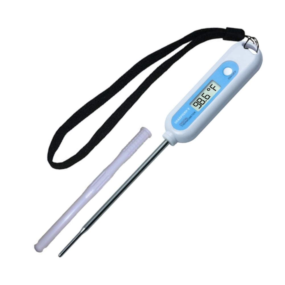 SHARPTEMP-V. Fast, Accurate Temperatures in 8 to10 Seconds. Beeps When Ready. 5-Inch Stainless-Steel Probe with Rounded Tip. Safe for All Farm Animals & Pets. - PawsPlanet Australia