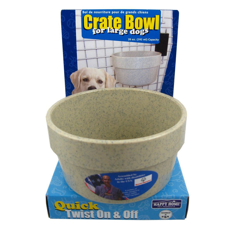 [Australia] - Happy Home Crate Bowl for Large Dogs - 20-ounce Capacity 