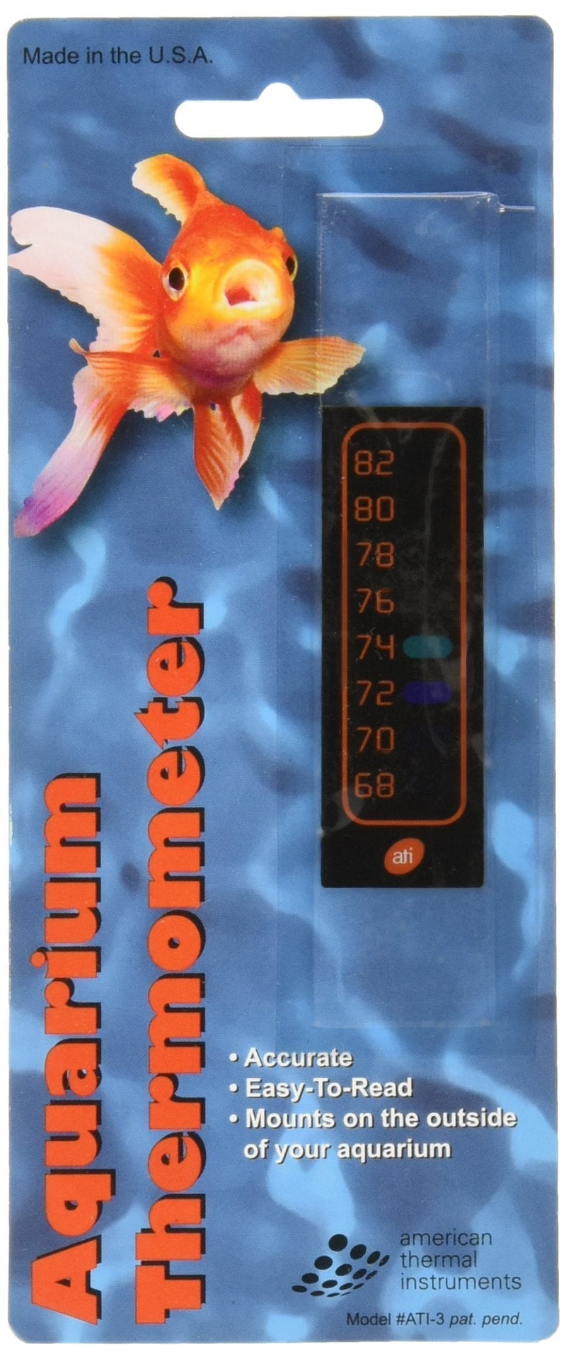 [Australia] - Amer Thermal Instruments Liquid Crystal Vertical Aquarium Thermometer, Small 