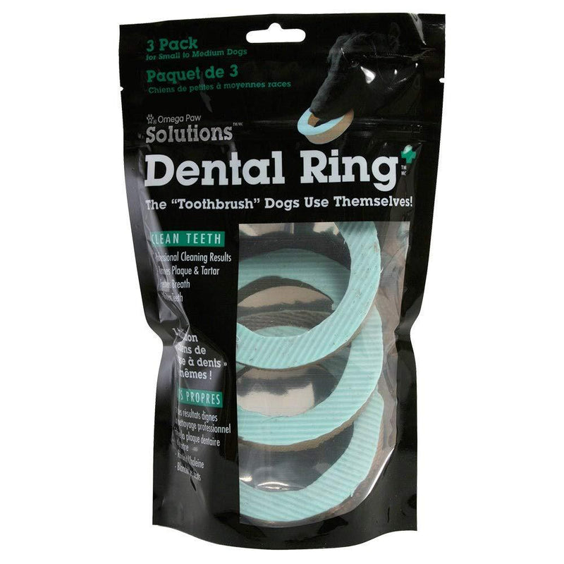 Omega Paw Solutions Dental Ring for Dogs Small to Medium Dogs, 3 Pack - PawsPlanet Australia