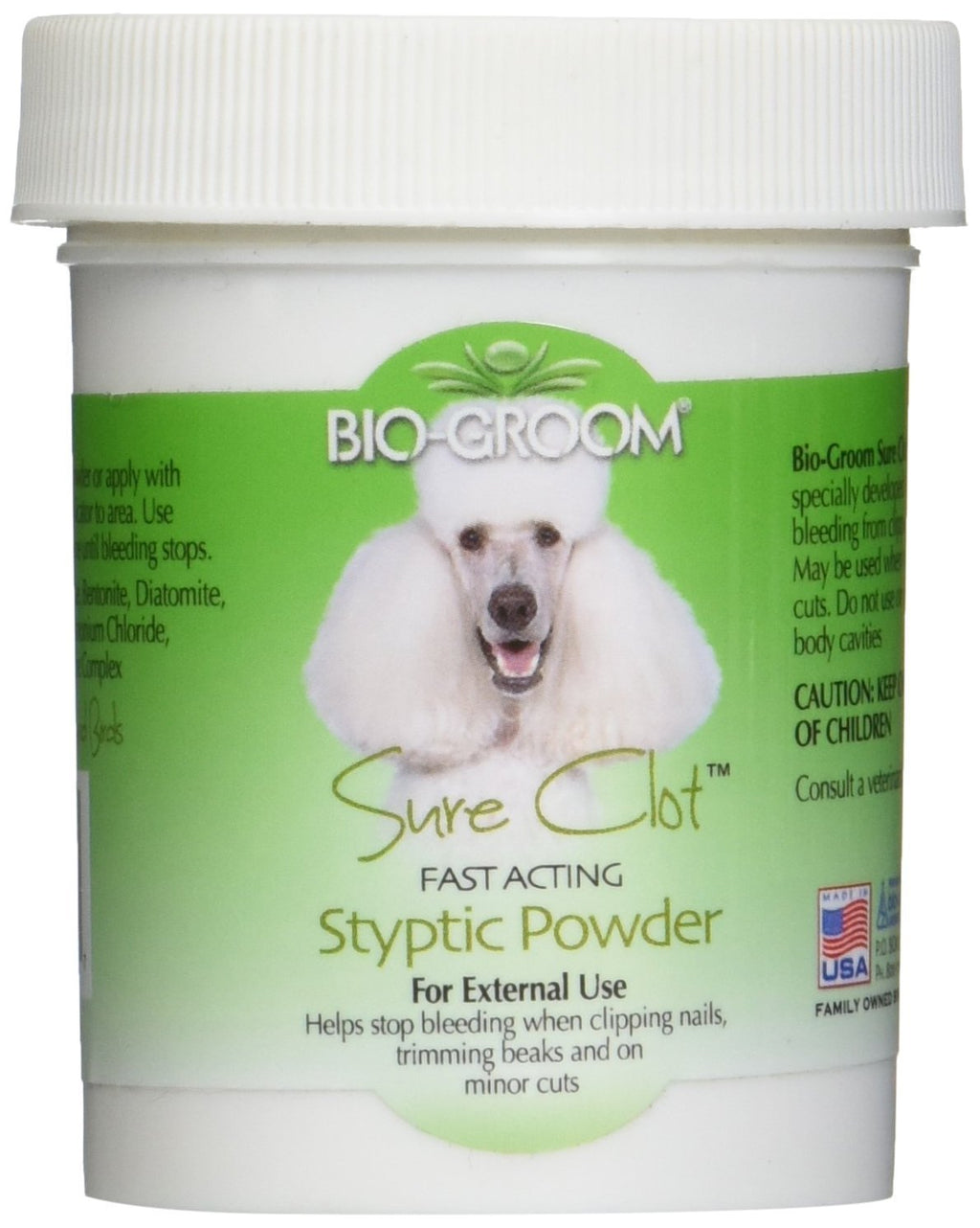 Bio-groom Sure Clot Fast Acting Stypic Powder, Available in 2 Sizes 1.5 ounce - PawsPlanet Australia