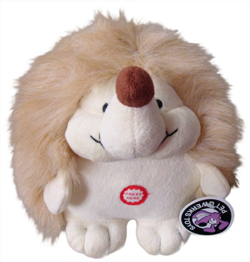 Pet Qwerks Dog Squeak Toys - Fun Interactive Squeaky Plush Pet Toy | with Cute Funny Sounds to keep boredom at bay - Choose from Various Animal Characters Hedgehog (4.5 in) - PawsPlanet Australia