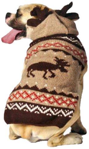 Chilly Dog Moosey Hoodie Dog Sweater, XX-Small - PawsPlanet Australia