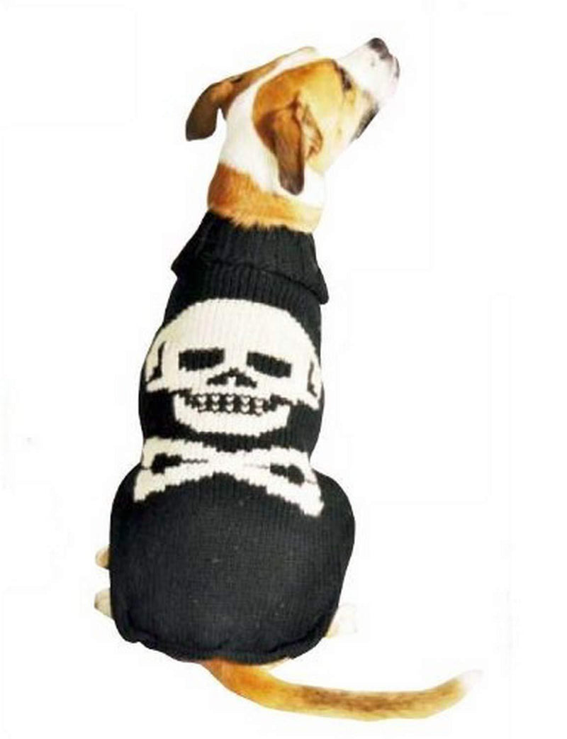 [Australia] - Chilly Dog Black Skull Dog Sweater, X-Small 