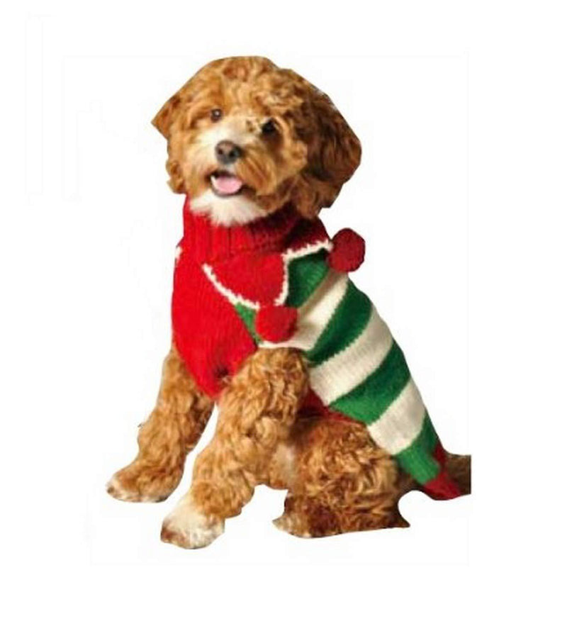 Chilly Dog Christmas Elf Dog Sweater, XX-Large - PawsPlanet Australia