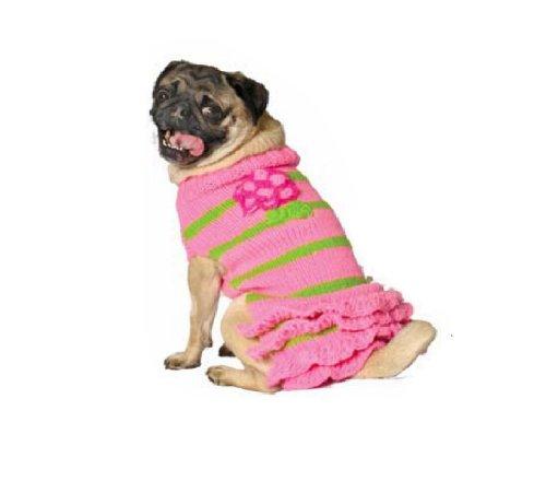 Chilly Dog Pink Flower Skirt Dog Sweater, 3XX-Large - PawsPlanet Australia