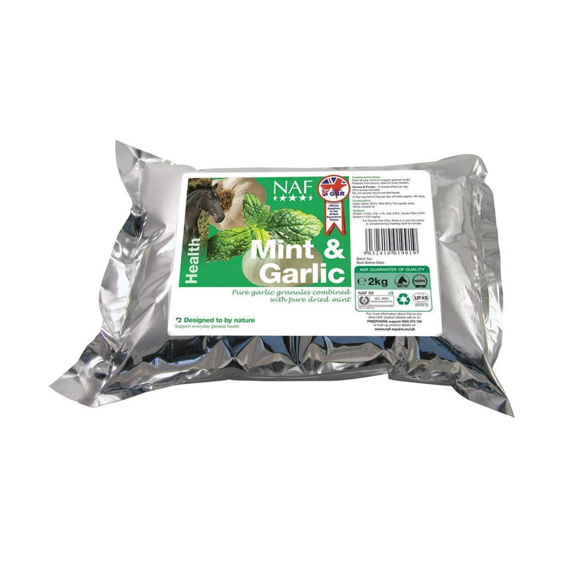 Natural Animal Feeds NAF Mint and Garlic 2 kg (Pack of 1) - PawsPlanet Australia
