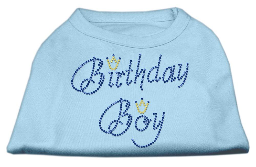 Mirage Pet Products 12-Inch Birthday Boy Rhinestone Print Shirt for Pets, Medium, Baby Blue - PawsPlanet Australia