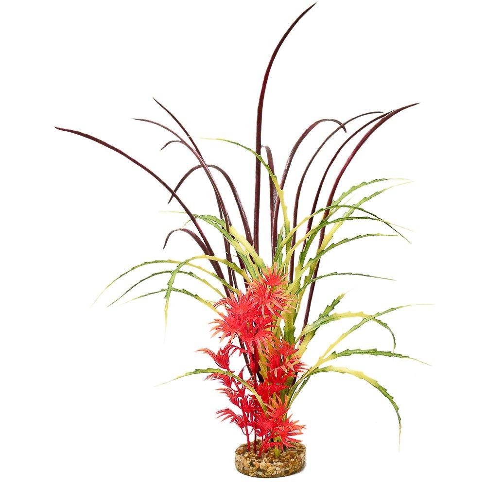 [Australia] - Blue Ribbon Pet Products ABLCB2029RDG Fiesta Beauty Plant for Aquarium, Red/Green 