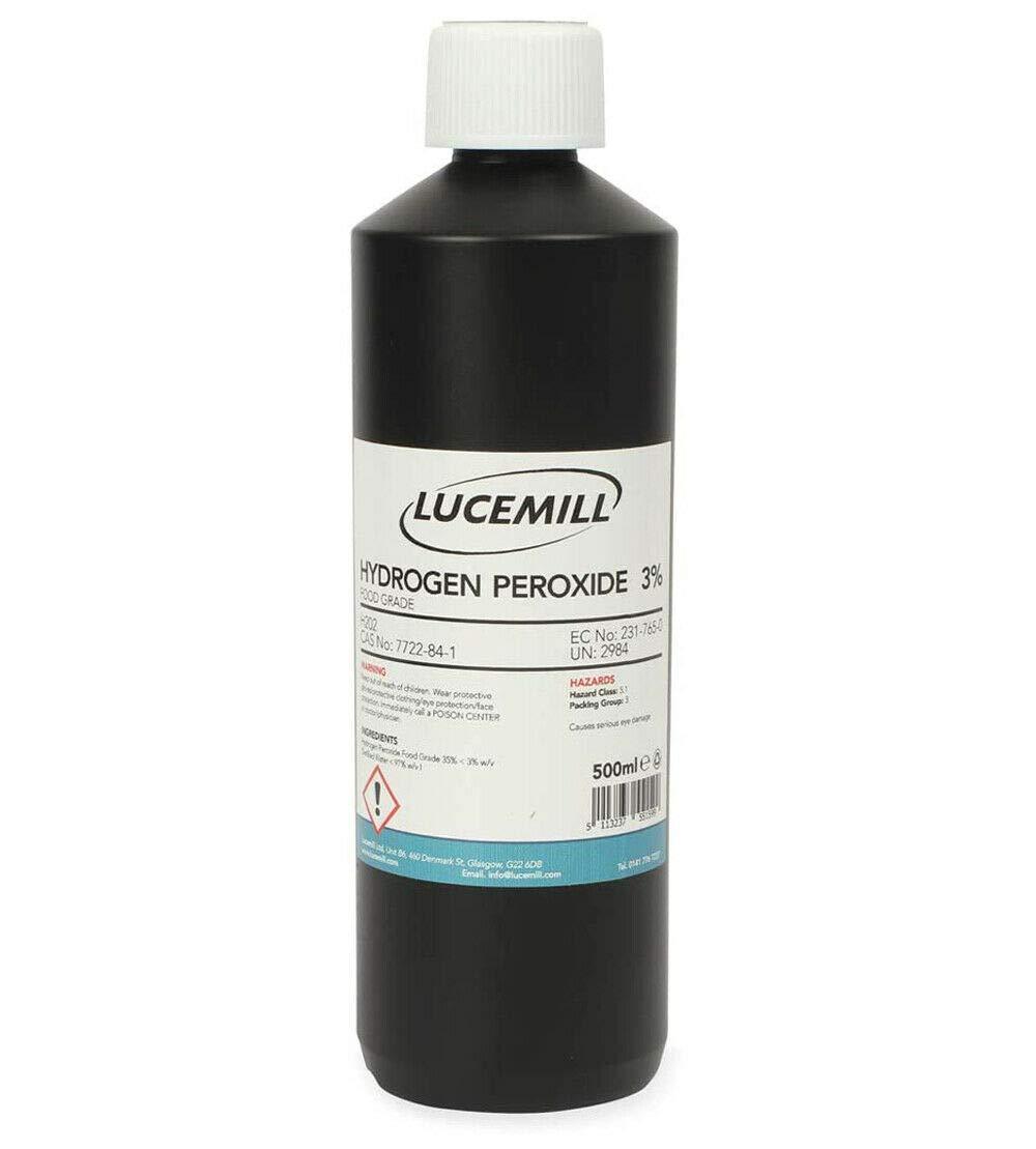 LUCEMILL 500ml Hydrogen Peroxide 3% Pure Food Grade, Unstabilized and Additive Free - PawsPlanet Australia
