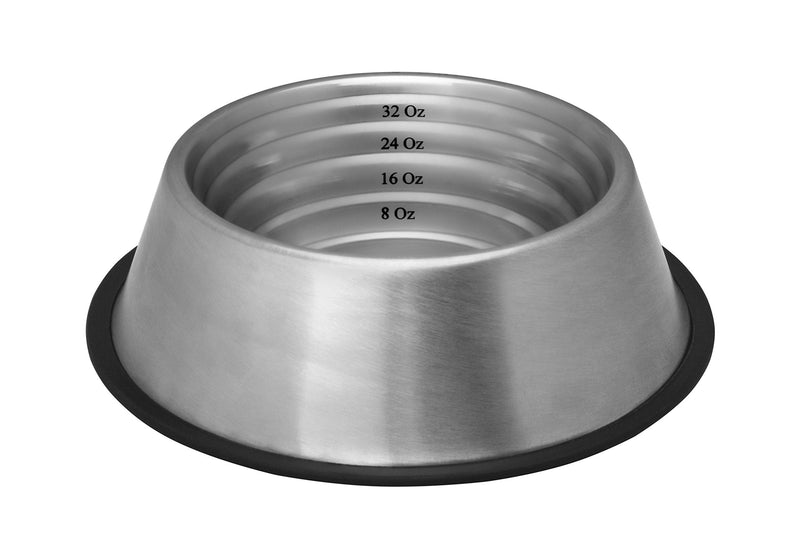 [Australia] - Indipets Stainless Steel Capacity Measurement Bowl, Large up to 64 -Ounce 