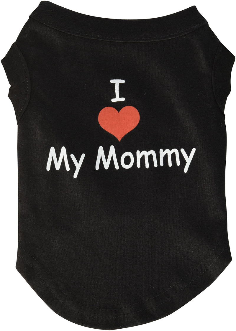 [Australia] - Mirage Pet Products 10-Inch I Love My Mommy Screen Print Shirts for Pets, Small, Black 