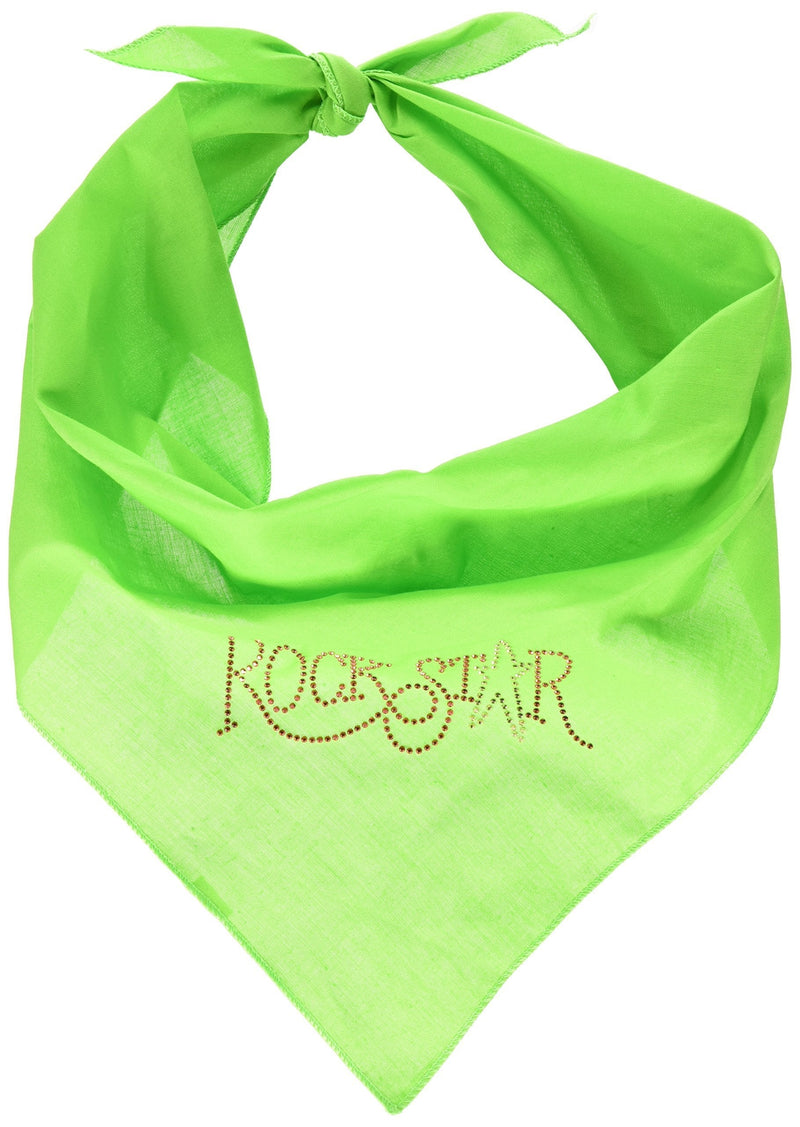 [Australia] - Rock Star Rhinestone Dog Bandanas Large Lime Green 