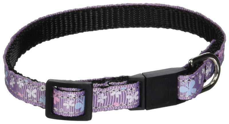 [Australia] - Mirage Pet Products Butterfly Nylon Ribbon Cat Safety Collar, Lavender 