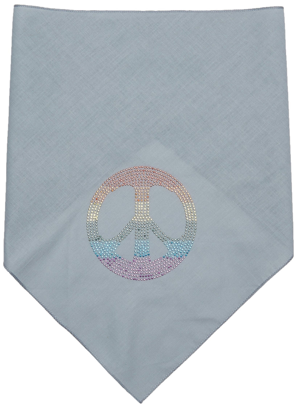 Rainbow Peace Sign Rhinestone Bandana Not Applicable Grey - PawsPlanet Australia