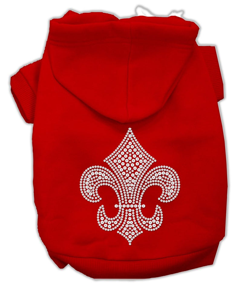 [Australia] - Mirage Pet Products 12-Inch Fleur de lis Hoodies, Medium, Red 