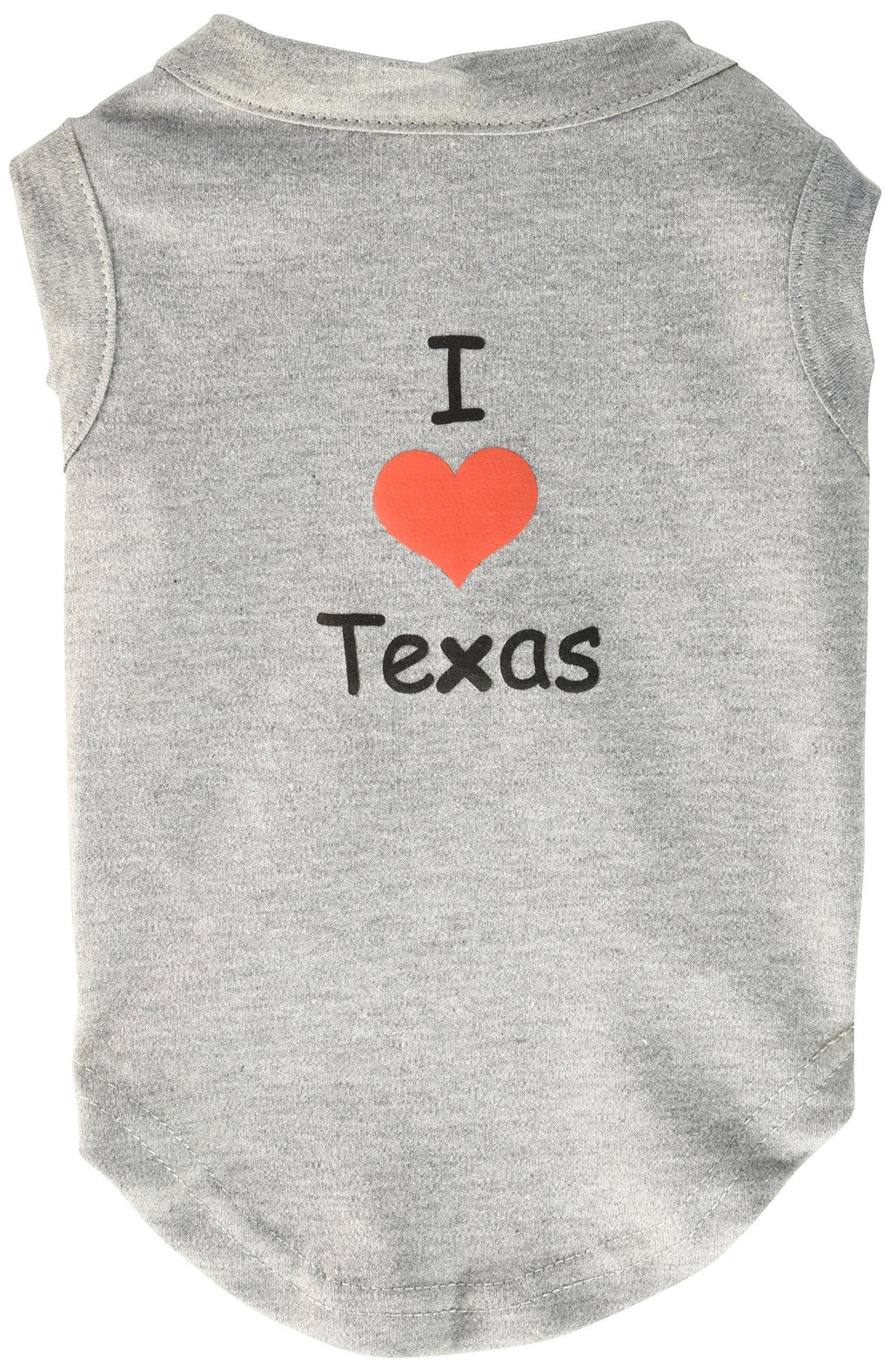 Mirage Pet Products 12-Inch I Love Texas Screen Print Shirts for Pets, Medium, Grey - PawsPlanet Australia