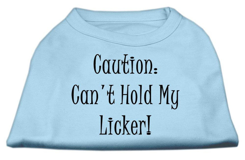 [Australia] - Mirage Pet Products 12-Inch Can't Hold My Licker Screen Print Shirts for Pets, Medium, Baby Blue 