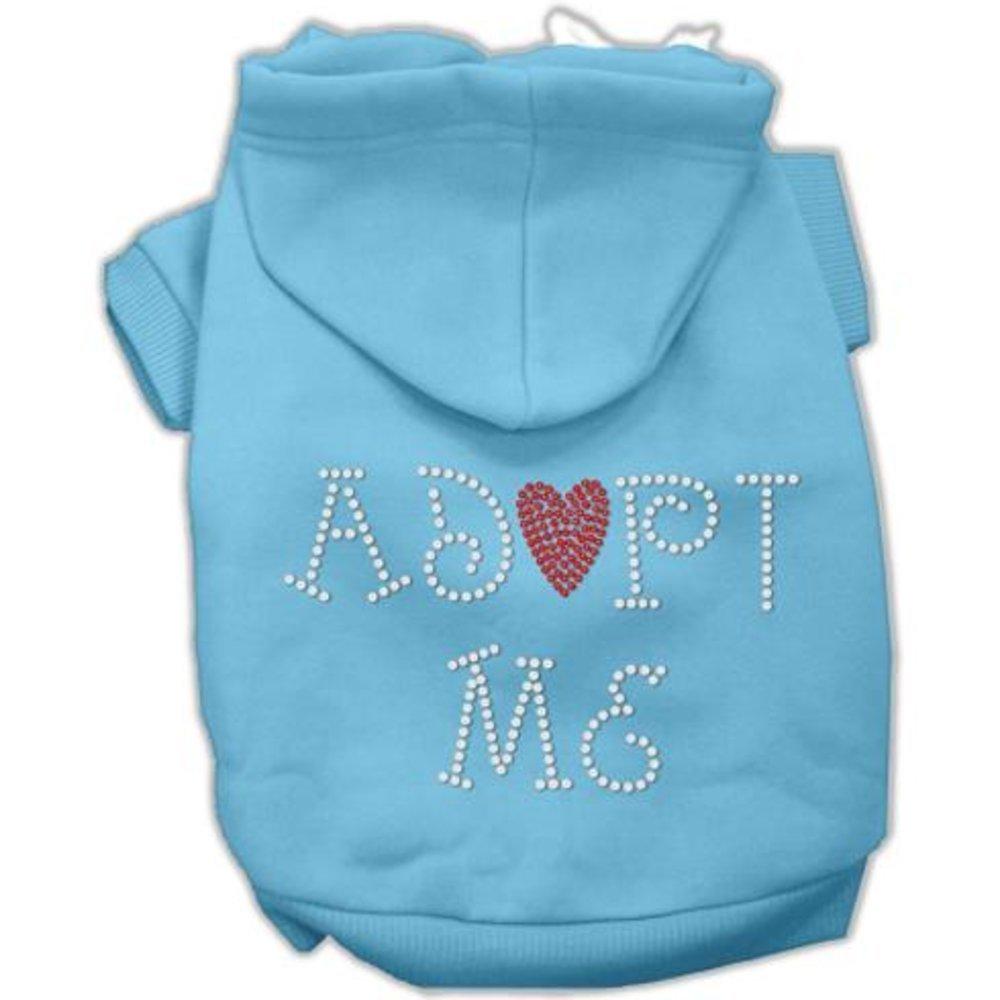 [Australia] - Mirage Pet Products 14-Inch Adopt Me Rhinestone Hoodie, Large, Baby Blue 