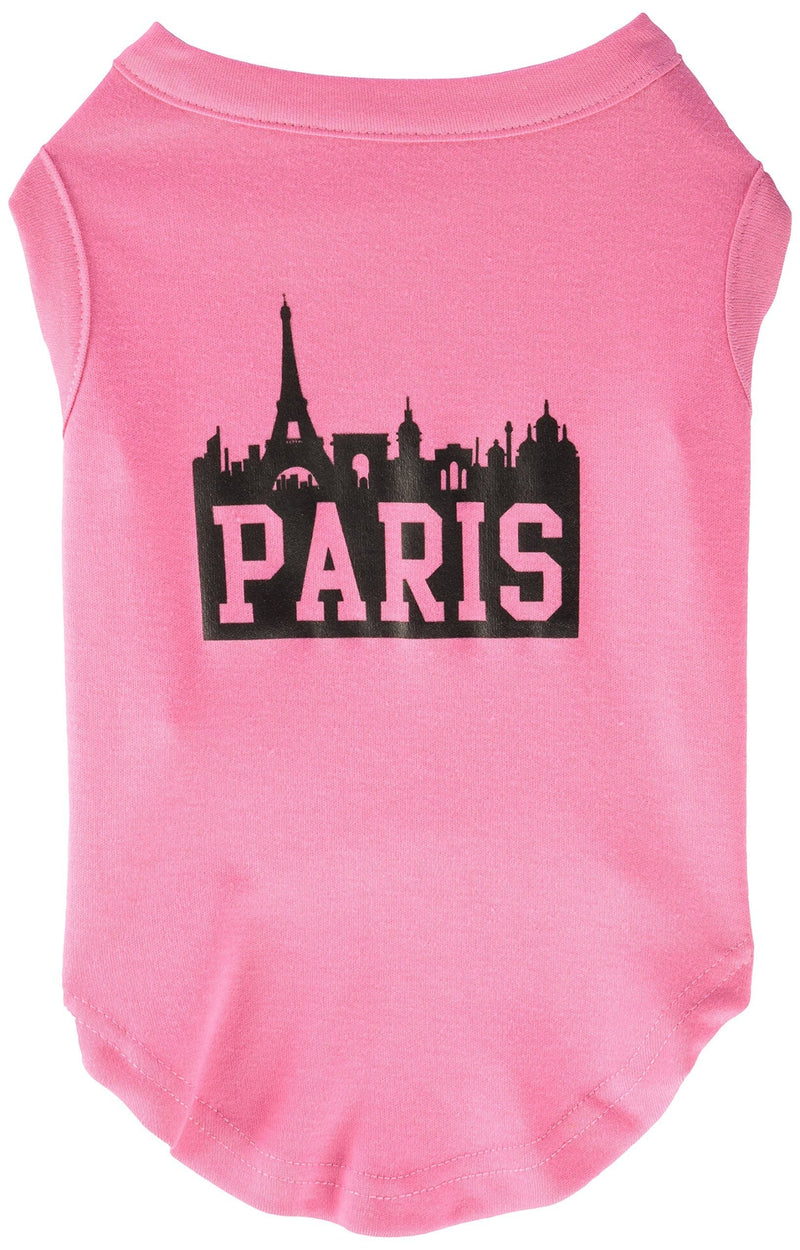 Mirage Pet Products 14-Inch Paris Skyline Screen Print Shirt for Pets, Large, Bright Pink - PawsPlanet Australia