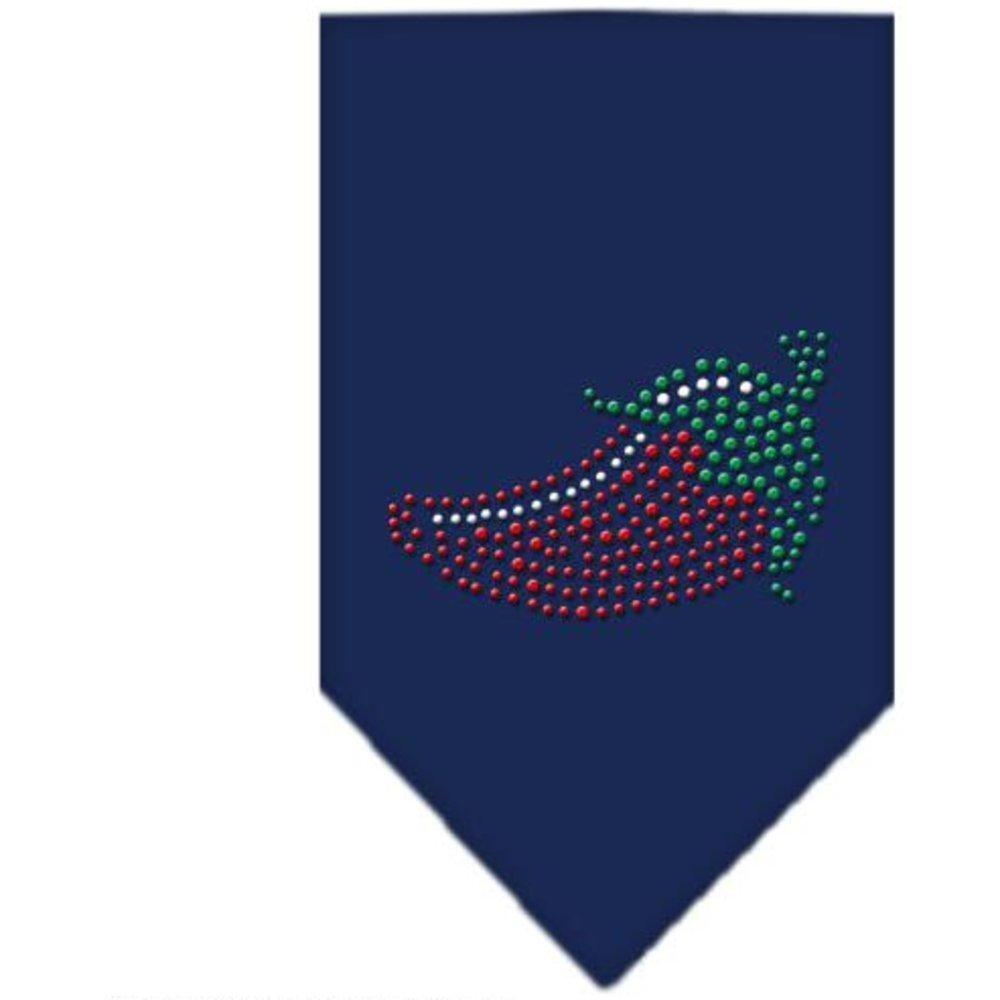 [Australia] - Mirage Pet Products Chili Pepper Rhinestone Bandana, Large, Navy Blue 