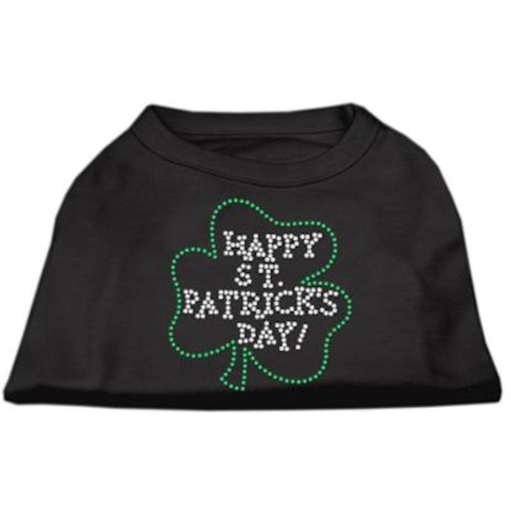 [Australia] - Mirage Pet Products Happy St. Patrick's Day Rhinestone Pet Shirt, Small, Black 