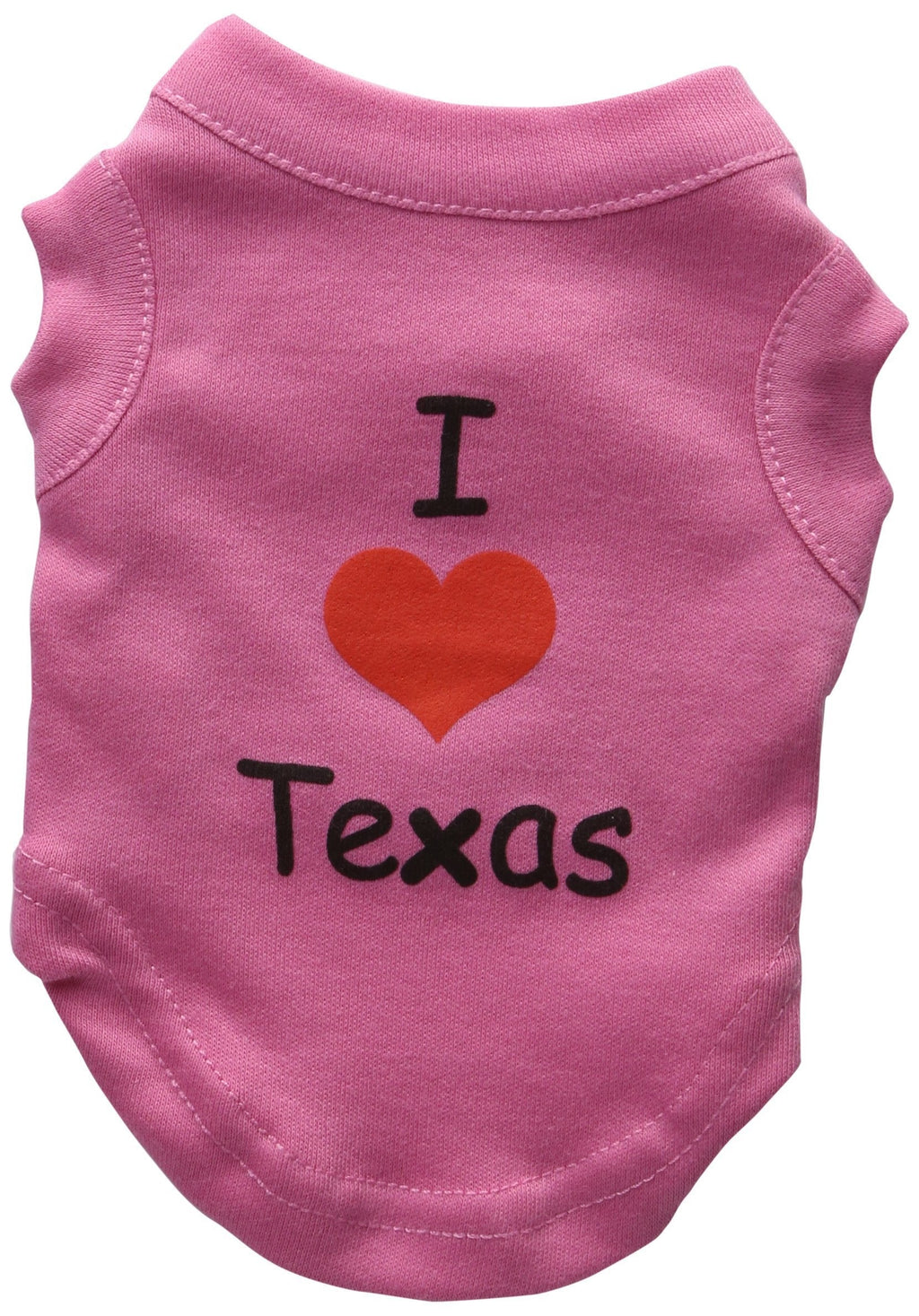 Mirage Pet Products 8-Inch I Love Texas Screen Print Shirts for Pets, X-Small, Bright Pink - PawsPlanet Australia