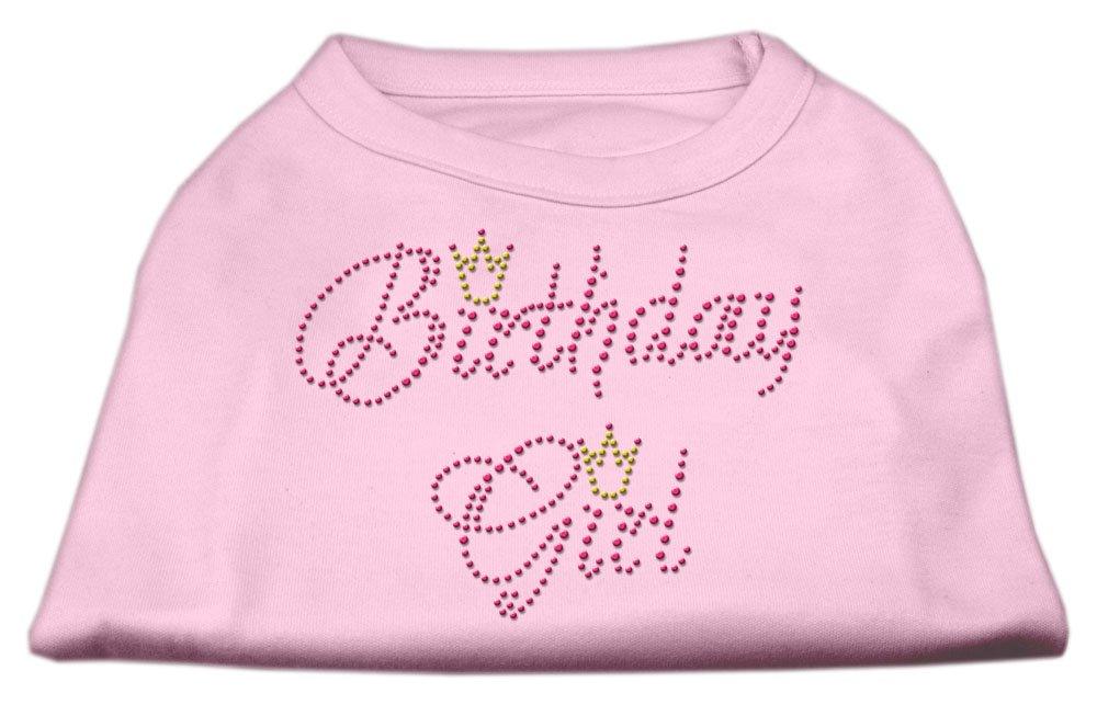 [Australia] - Mirage Pet Products 10-Inch Birthday Girl Rhinestone Print Shirt for Pets, Small, Light Pink 