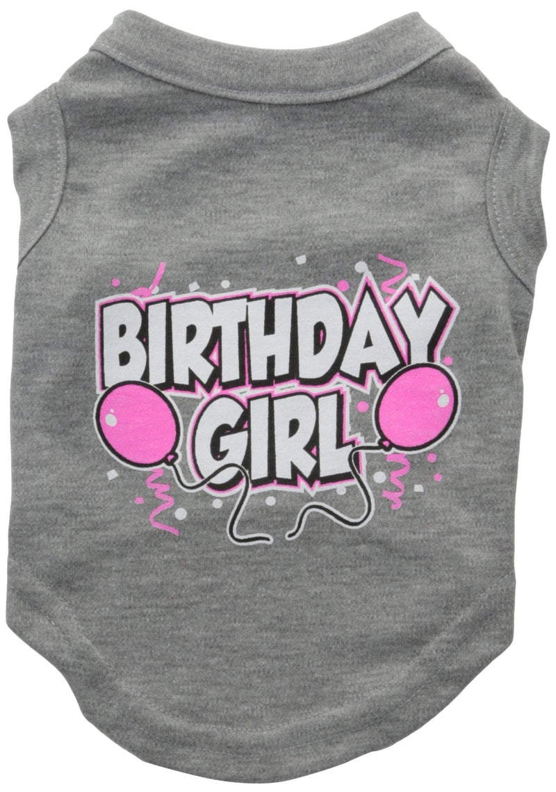 [Australia] - Mirage Pet Products 10-Inch Birthday Screen Print Shirts, Small Grey Girl 