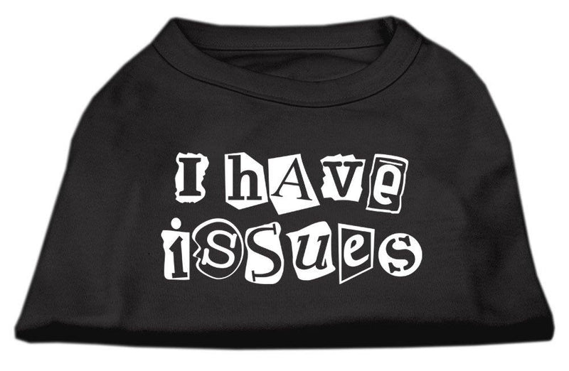 [Australia] - Mirage Pet Products 20-Inch I Have Issues Screen Printed Dog Shirts, 3X-Large, Black 