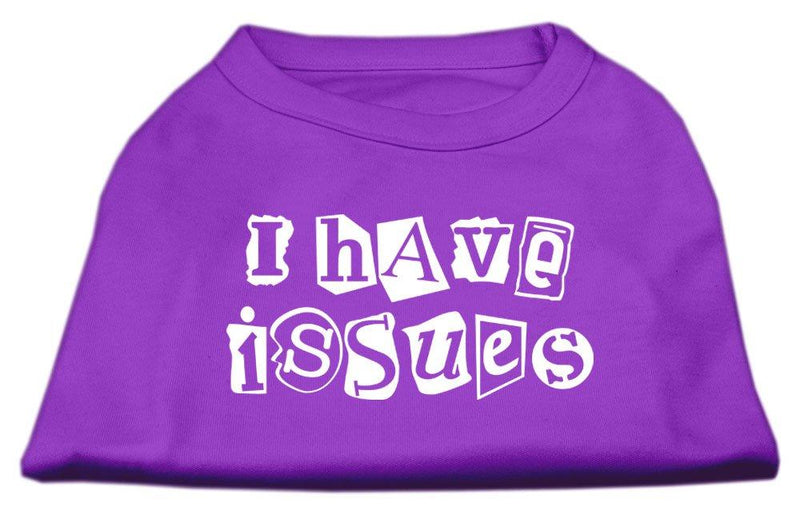 Mirage Pet Products 10-Inch I Have Issues Screen Printed Dog Shirts, Small, Purple - PawsPlanet Australia