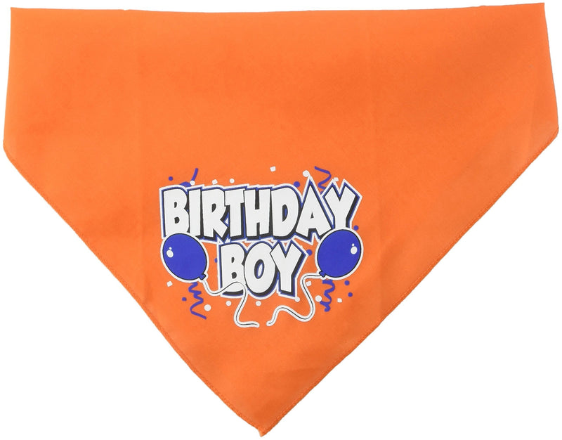 [Australia] - Mirage Pet Birthday Boy Screen Print Dog Bandana Not Applicable Orange 