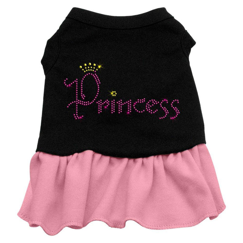 [Australia] - Mirage Pet Products Princess Rhinestone 18-Inch Pet Dress, XX-Large, Black with Pink 